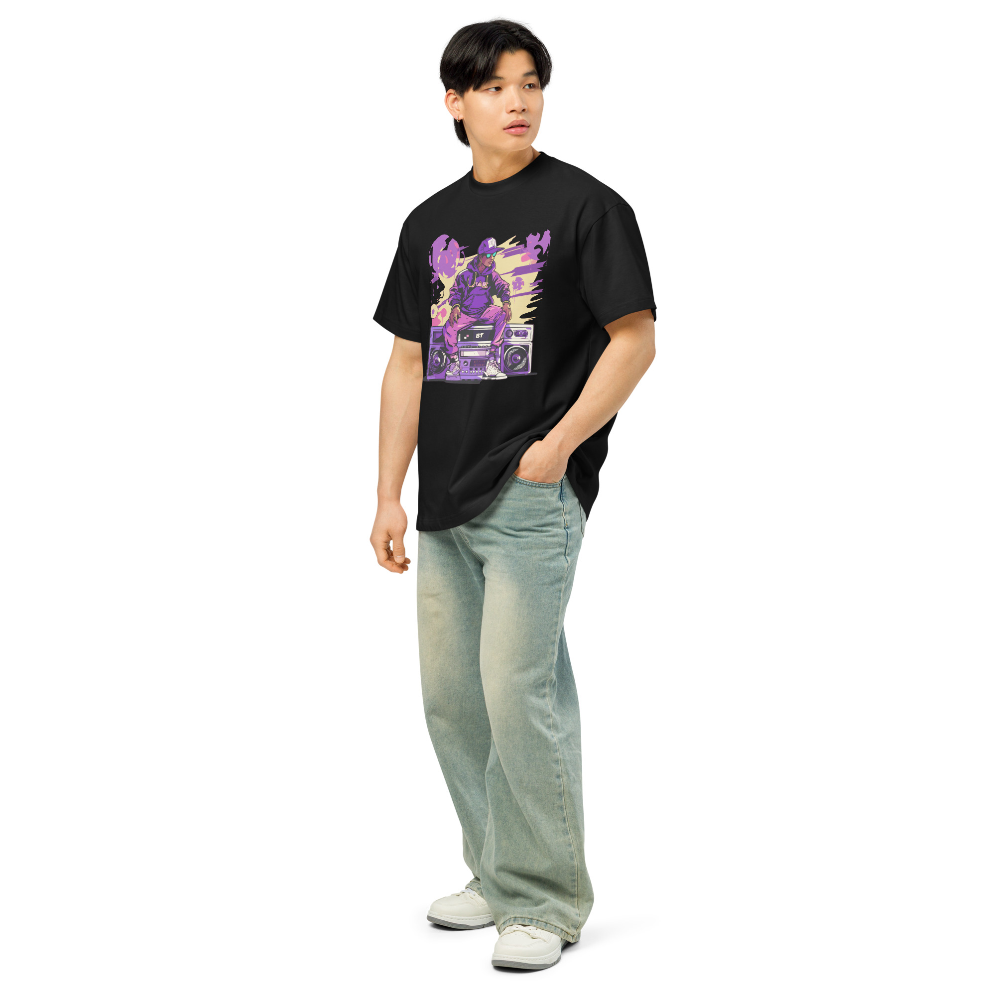 Mens Box Tee Black Left Front 68a4f642a4ac7