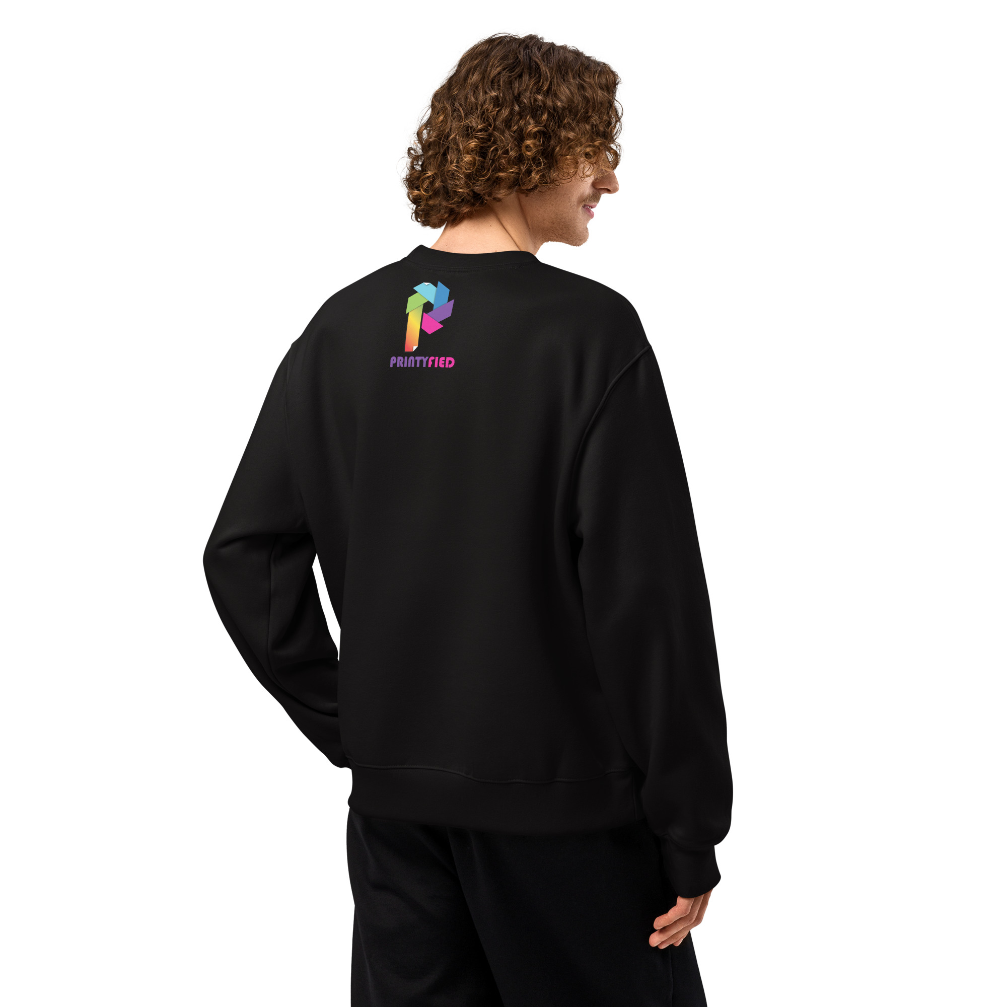 unisex-oversized-heavyweight-sweatshirt-black-back-68a3ef47dfb8d.jpg Oversized heavyweight sweatshirt - Image 3
