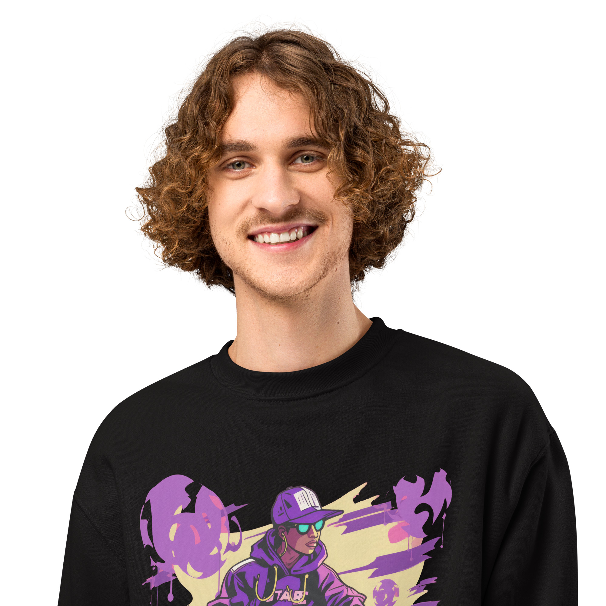 unisex-oversized-heavyweight-sweatshirt-black-front-2-68a3ef47e06d3.jpg Oversized heavyweight sweatshirt - Image 7